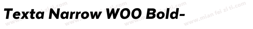 Texta Narrow W00 Bold字体转换